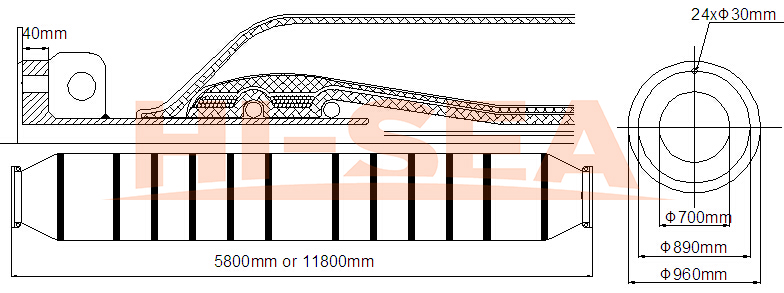 DN700 Dredge Self Floating Hose